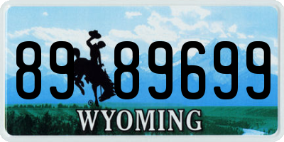 WY license plate 8989699