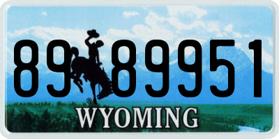 WY license plate 8989951