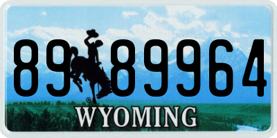 WY license plate 8989964