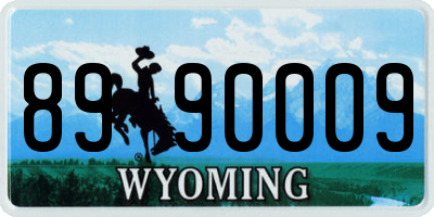 WY license plate 8990009