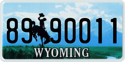 WY license plate 8990011