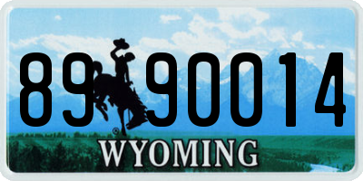WY license plate 8990014