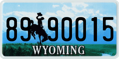 WY license plate 8990015