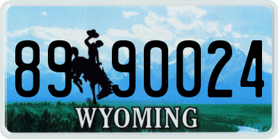 WY license plate 8990024
