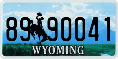 WY license plate 8990041