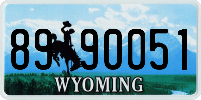 WY license plate 8990051