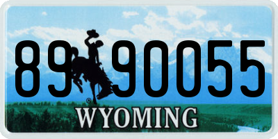 WY license plate 8990055