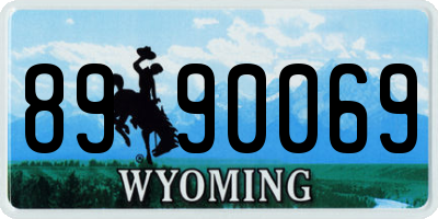 WY license plate 8990069