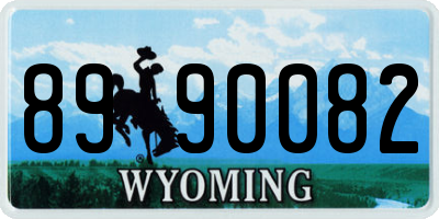 WY license plate 8990082