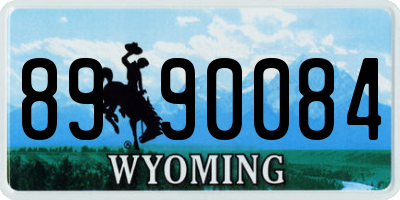 WY license plate 8990084