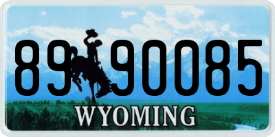 WY license plate 8990085
