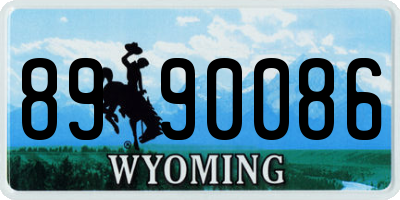 WY license plate 8990086
