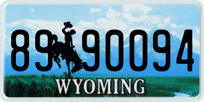WY license plate 8990094