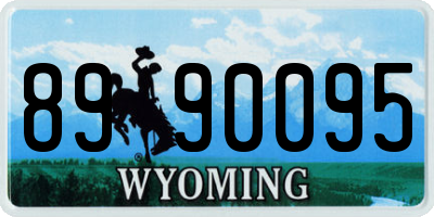 WY license plate 8990095