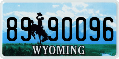 WY license plate 8990096