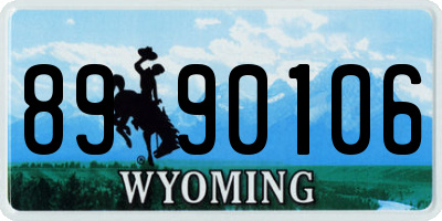 WY license plate 8990106