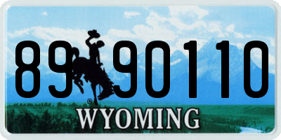 WY license plate 8990110