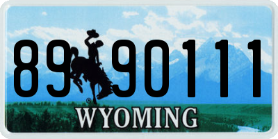 WY license plate 8990111
