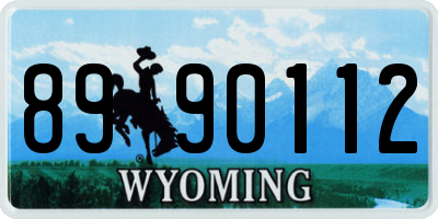 WY license plate 8990112