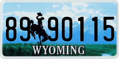 WY license plate 8990115
