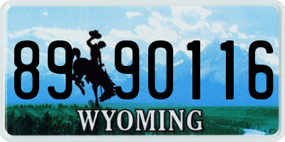 WY license plate 8990116