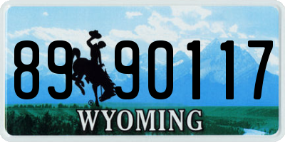 WY license plate 8990117