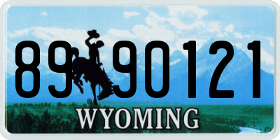 WY license plate 8990121