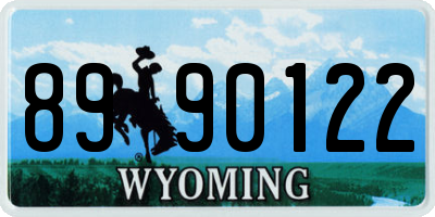 WY license plate 8990122