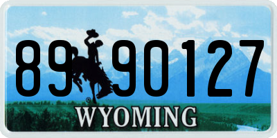 WY license plate 8990127