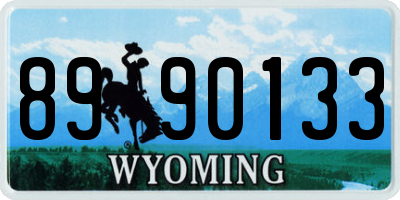 WY license plate 8990133