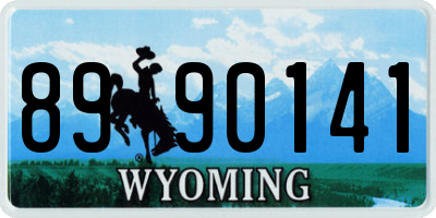 WY license plate 8990141
