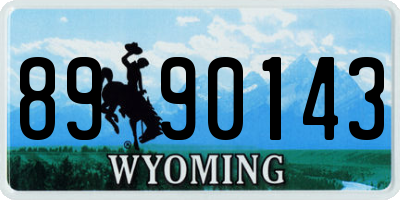WY license plate 8990143