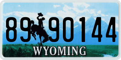 WY license plate 8990144