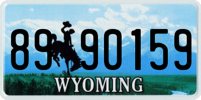 WY license plate 8990159