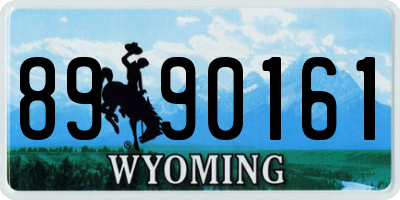 WY license plate 8990161