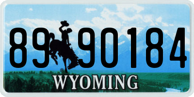 WY license plate 8990184
