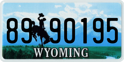 WY license plate 8990195