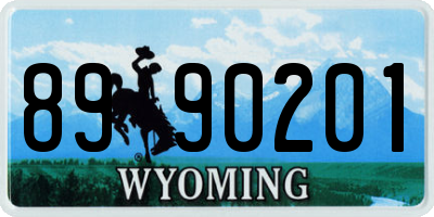 WY license plate 8990201