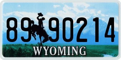 WY license plate 8990214