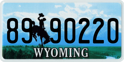 WY license plate 8990220