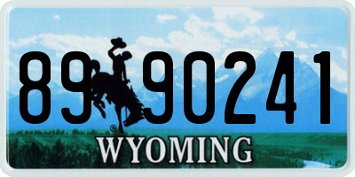 WY license plate 8990241