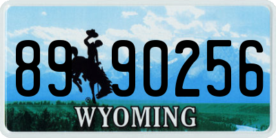 WY license plate 8990256