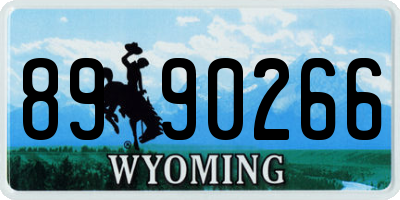 WY license plate 8990266
