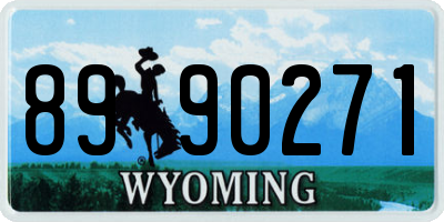 WY license plate 8990271