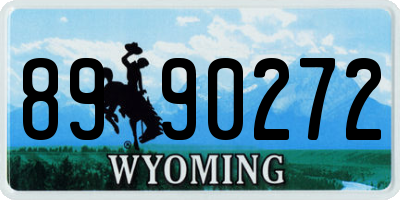 WY license plate 8990272