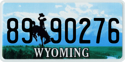 WY license plate 8990276
