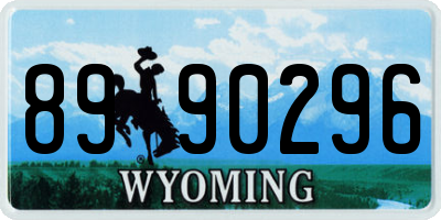 WY license plate 8990296