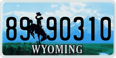 WY license plate 8990310