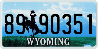 WY license plate 8990351