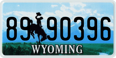 WY license plate 8990396